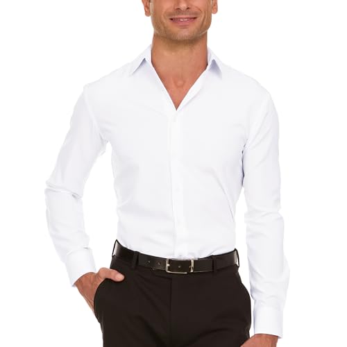 Nautica Slim Fit Mens Dress Shirts Long Sleeve Performance Polyester Fabric Wrinkle Free 4-Way Stretch3