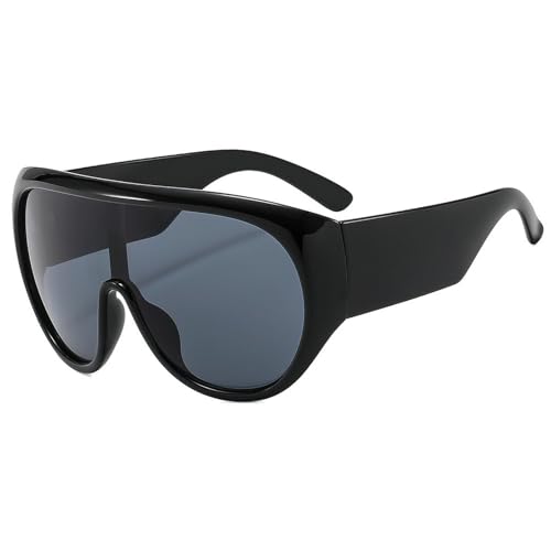 Retro Oversized Pilot Sunglasses for Women Men Fashion Vintage Oval Sunglasses 70s Trendy Shades UV400 Protection