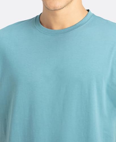 Image of Jockey 2714 Men's Super Combed Cotton Rich Round Neck Half Sleeve T-Shirt Provincial Blue XXL