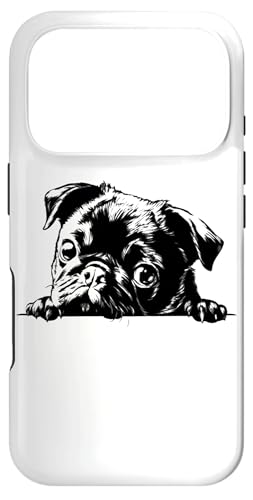 Cute Funny Retro Vintage Logo Happy Black Pug Dog Lover �X�}�z�P�[�X iPhone 17 Pro �p