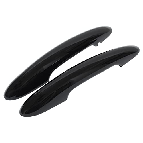 Türgriffe Abdeckkappen Verkleidung Türgriffabdeckung Außen Türgriff Verkleidungen Außentürgriff Abdeckung Aufkleber Außentürgriffe Schutz Schale ohne Loch schwarz links und rechts für F56 F57 Cabrio