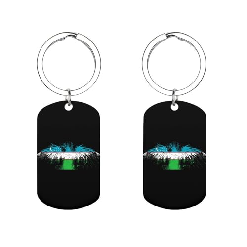 Porte-clés en métal avec drapeau de l'Ouzbékistan pour homme et femme, motif tendance pour papa, fils, frère, mari, petit-fils, accessoires, cadeaux de vacances