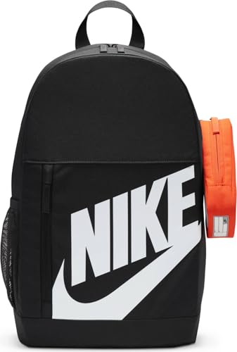 Nike Mochila infantil unissex Elemental (20L), cinza fumê escuro/laranja/branco, média, Cinza fumê escuro/laranja/branco, M