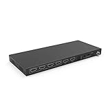 audio-cinch-umschalter - 4 fach - metallgehäuse 4-in-2-out-HDMI-Schalter: Unterstützt die Lichtbogenfunktion (Audio-Rückkanal), intelligentes EDID-Management, 4K / 60Hz 4: 4: 4, 4x1 18G-Umschalter mit integriertem Audio, HDR, HDCP 2.2. Dieser HDMI-Schalter ist mit 4 ausgestattet Eingangsanschlüsse und 1 Ausgangsanschluss, Sie können die HDMI-Signalquelle über die leicht zugängliche IR-Fernbedienung auswählen.