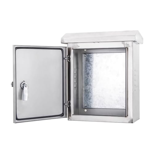 Caja eléctrica exterior de acero inoxidable, resistente al polvo y al agua, con cerradura, adecuada for proyectos de construcción, iluminación y control de energía.(20x16x10in/50x40x25cm)