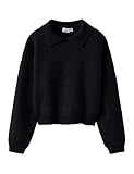 NAME IT Nkfsonia LS Polo Knit, Negro, 122-128 para Niñas