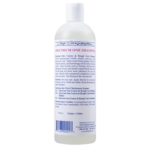 Chris Christensen Spectrum One Dog Shampoo, Coarse and Rough Coat, Groom Like a Professional, Maintain Crisp Texture, Will Not Dry Out Coat or Skin, Made in The USA, 16 oz