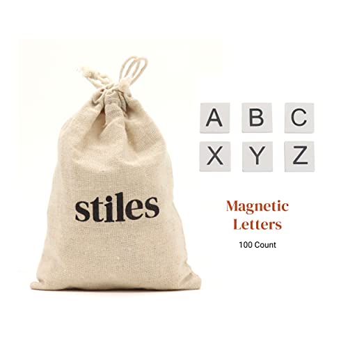 Stiles 100 Pieces Magnetic Letter Tiles, Wood Letters For Board Games, Spelling, Crafts, Or Classrooms, White #TOP1