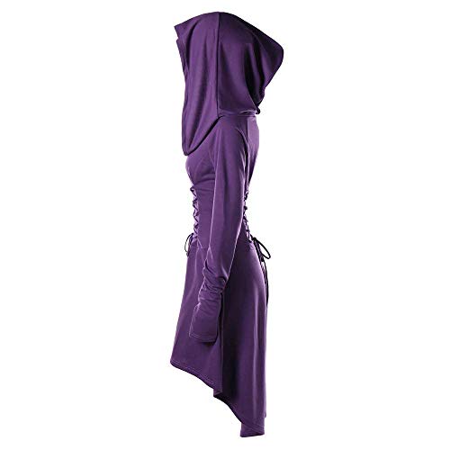Robe gothique avec capuche mystique et manches longues de style Renaissance