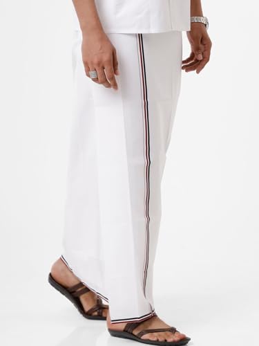 Image of RAMRAJ COTTON Mens Single Layer ADMK Party Political Dhoti