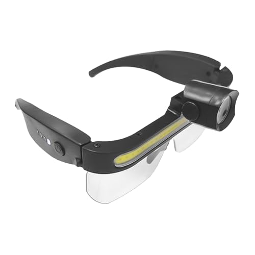 Genérico Gafas De Seguridad LED Recargables | Gafas De Protección Con 2 Modos,Protectores Oculares | Para Trabajo Hombres Mujeres Construcción Laboratorio Reparación De Auto Tareas Bajo El Capó