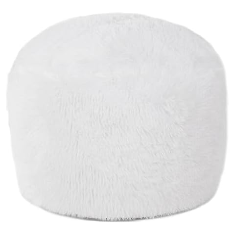 HOMBYS Unstuffed Faux Fur Pouf Cover Cover