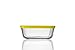Price comparison product image Pyrex Cook n Fresh - Square Storage Dish with Yellow Plastic Lid - 0.85L (Dimensions: L15 x W15 x H6 cm)