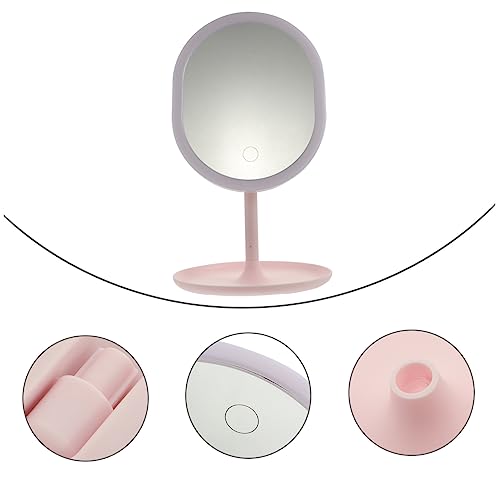 Espejo de maquillaje LED de mesa FRCOLOR con 3 modos luz miniatura 4