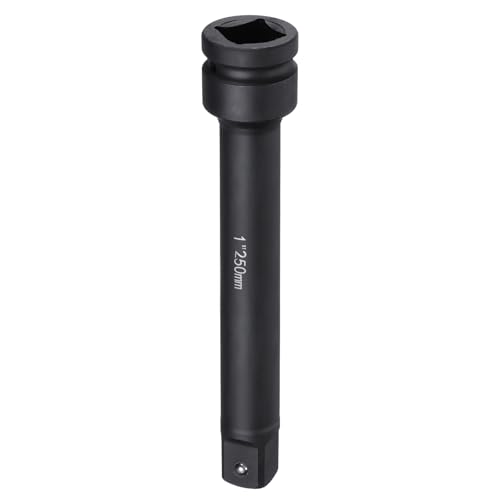 Image of sourcing map Impact Socket Extension Bar 1" Square Drive 10" Long CR-V Steel Extension Rod Ratchet Wrench Driver Adapter for Axle Nut Sockets, Black