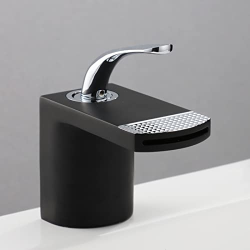 Robinet cascade de salle de bain eau chaude froide à flux linéaire