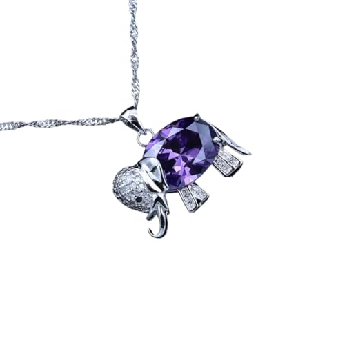 Collier Éléphant Argent 925 Cadeau de Mariage Chic en Zirconia