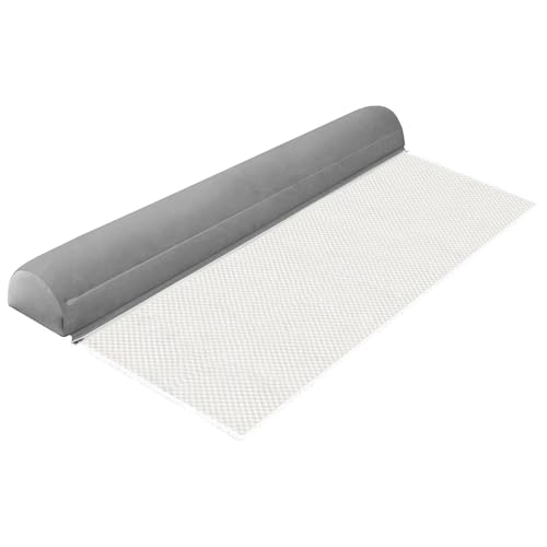 Barandilla de cama inflable para evitar caídas de niños, protector suave gris 2