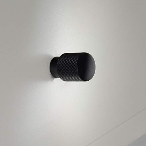 #6500 Ckp Brand Linear Aluminum 3/4 In. (20Mm) Knurled Knob, Gloss Black - 10 Pack #TOP3