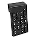 Pasuihcay Numeric Keypad,18 Keys Wireless USB Number Pad Keyboard with 2.4G Mini USB Numeric Receiver for Laptop Desktop PC Notebook - Black