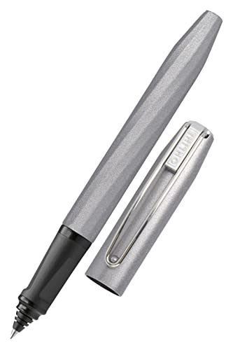ONLINE Rollerball Slope, Patronen-Roller Strichstärke M, für Standard-Tintenpatronen, ergonomisches Griffstück, für Rechtshänder und Linkshänder, Rollerballspitze, für Schule und Büro, Metallic Grey ONLINE Rollerball Slope, Patronen-Roller Strichstärke M, für Standard-Tintenpatronen, ergonomisches Griffstück, für Rechtshänder und Linkshänder, Rollerballspitze, für Schule und Büro, Metallic Grey