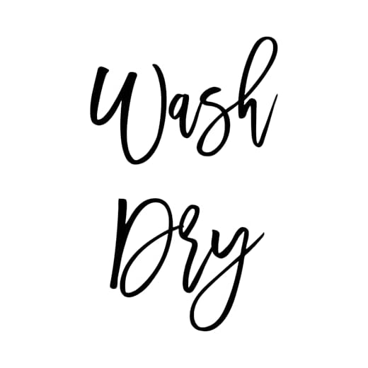 Wash Dry Vinyl Decals, Laundry Room Decor, Washer and Dryer Stickers, Several Sizes & Over 30 Colors