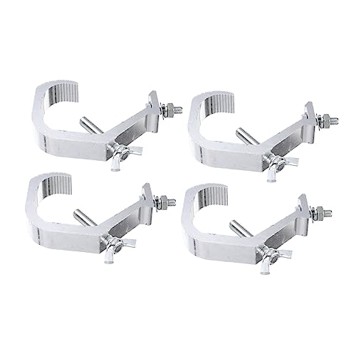 MUCKLILY 4pcs Stage Light Clamp Hooks Aluminum Alloy C Clamps for Dj Lighting Truss Load Capacity Slip Design Compatible with Beam Lights