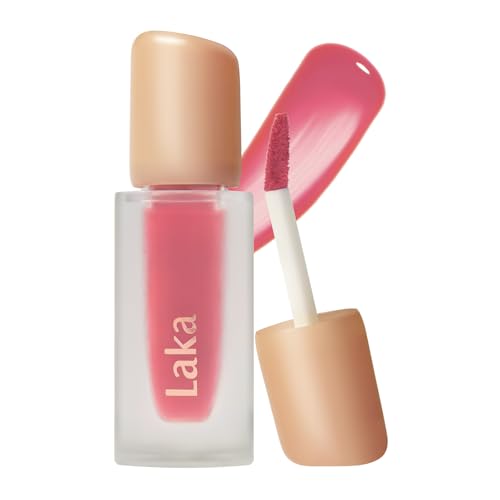 Laka Fruity Glam Tint | Glowing Korean Lip Tint with Hydrating Lightweight Texture | Buildable Color, Non-Sticky High Shine Gloss | K-Beauty Korean Makeup | #135 Hippie, 0.15oz