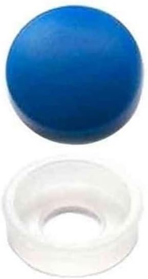 20 Vivid Blue License Plate Frame Screw Covers & Snap Washers for SAE Fasteners Model-PYT-8888-2471