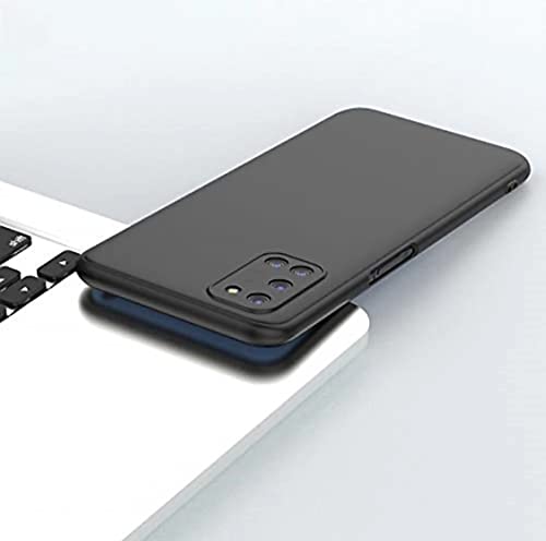 Image of Mobile Back Cover Case for Oppo A52 (Silicone Case|CameraProtection|Black SC1510)