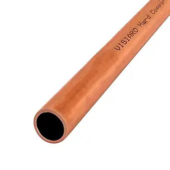 Visiaro Hard Copper Tube, 1mtr, Outer Dia 10 mm, Wall Thickness 22 swg, Pack of 5