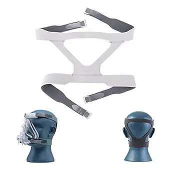 Universal CPAP Headgear, Rouniyar Replacement Headband Straps Compatible with Most Nasal, Full-Face Sleep Apnea Masks of Respironics, Resmed, Resmart (Grey)