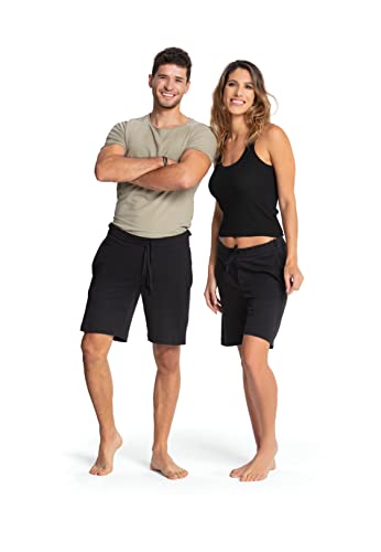 MAI Adaptive Shorts Herren - Schwarz - Dialysebekleidung - nach Operationen - Einfacher Zugang zu Beinen und Knien, schwarz, Mittel Cover