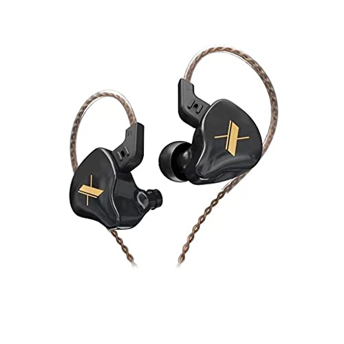 Linsoul KZ EDX 1DD 10mm �������C�_�C�i�~�b�N�h���C�o�[ HiFi �C���C���[�C���z�� IEM ���O���\��0.75mm 2�s���P�[�u���t�� (�}�C�N�Ȃ��A�u���b�N)