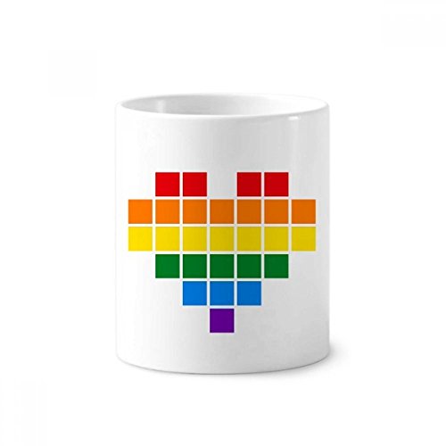 Petite boîte coeur LGBT cadeau idéal en céramique blanche 350ml