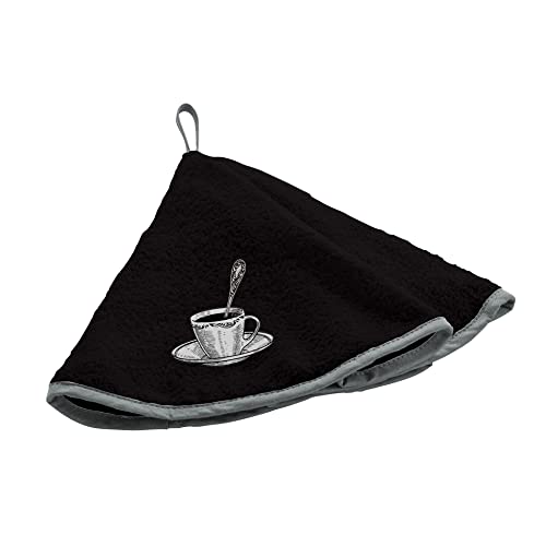 Douceur d'Intérieur Tasse ESSUIE-Main Rond, Noir, (0) 60 CM