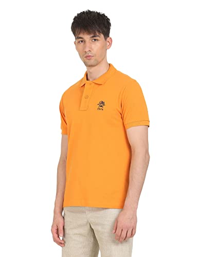 Image of US Polo Association Men's Slim T-Shirt (USTSHS1001 Mustard 5XL)
