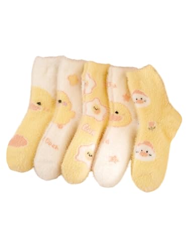SHENHE Women's 2 Pairs Cute Cartoon Duck Pattern Fuzzy...