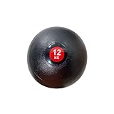 VIMAS SPORT Slam Ball, Balón Medicinal para Entrenamiento Funcional, 12 kg, Negro, Caucho, Unisex Adulto