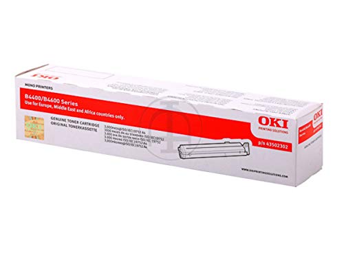 Toner black OKI B 4400 N d'origine capacité 3000 pages 43502302