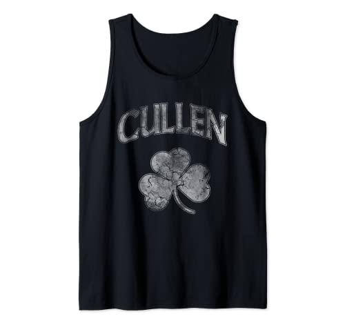 Cullen Irish Shamrock Hombres Mujeres Niños Niños Niñas Jóvenes Familia Camiseta sin Mangas