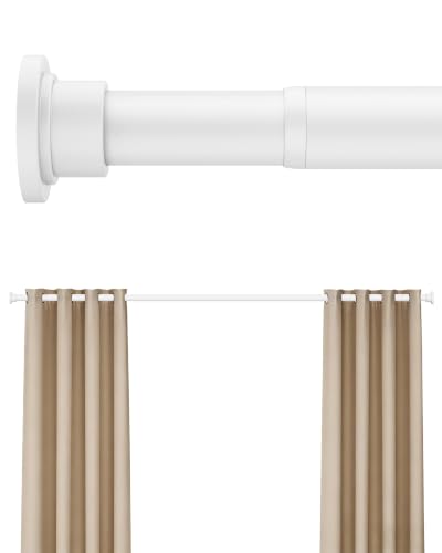 EZFurni Secure Tension Curtain Rod, 42-76 in, Spring Loaded Curtain Rod