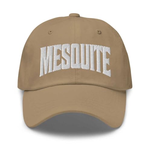 Mesquite Dad Hat Nevada Embroidered Khaki Baseball Cap