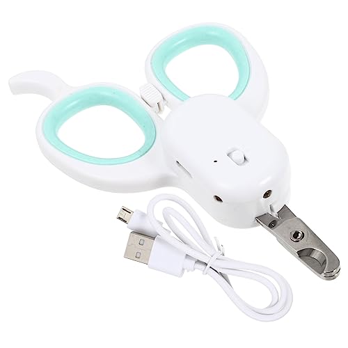 FONDOTIN 1個 つめきりばさみ led light trim nail clipper 役職 パラ ハンモック グラインダー 犬の櫛 ツール 犬の爪切り ペットの爪切り Abs Green