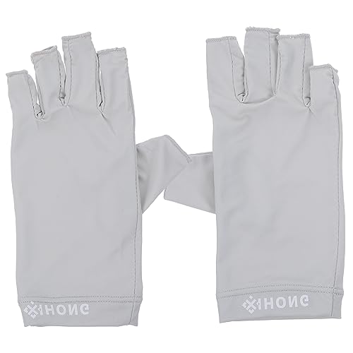 SOESFOUFU 1 Pair UV Gloves UV Gel Gloves Women Gloves UV Protection Gloves Women Summer Sunblock Gloves Touchscreen Gloves Nail Dryer UV Glove Gloves for UV Protection Fabric Light Grey