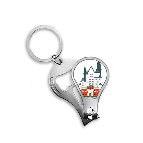 Coupe-ongles de précision d'Allemagne avec motif du château de Swan pour manucure