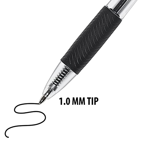 Inc. Clipclicks Retractable Ballpoint Pens - Bulk 1.0-Mm Medium-Point Pen Set With Comfort Grip For School, Office, Writing, And Journaling, 50 Count, Black #TOP6
