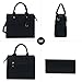 Chinllo Tote Bag for Women Top Handle Satchel Purse and Handbags with Shoulder Strap (D.Black-M)