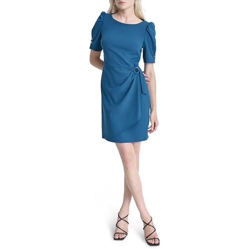 Image of DKNY Women's Short Sleeve Mini Sheath Dress