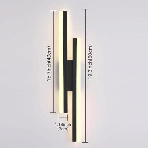 Image of String LED Wall Lights for Bedroom, Living Room, Hallway, Stairs & Kids Room | Warm White Wall Mounted Night Lighting - (1 Pack)